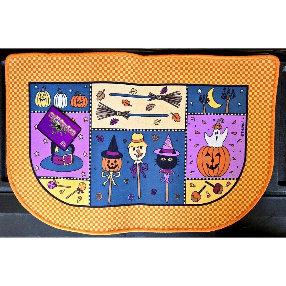 VTG 90s Halloween Accent Rug Door Mat 28